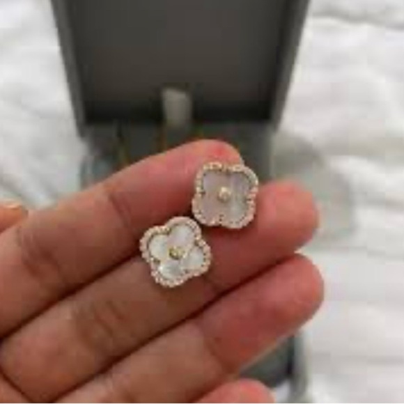 18K Gold-Plated Earrings Women Zircon Simple Crystal - Picture 4 of 5